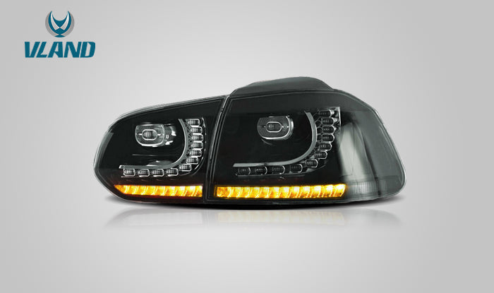 VLAND LED Tail Lights - 09-13 VW Golf MK6